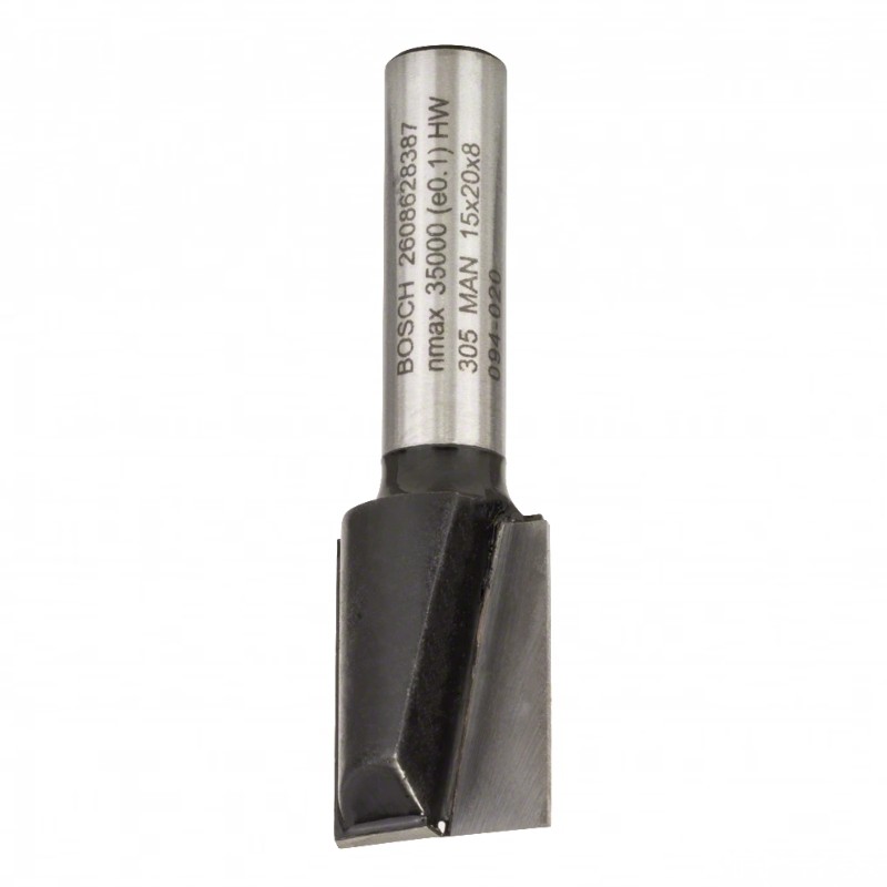 2608628387 BOSCH Freza caneluri doua taisuri, 15x19.6x51 mm, tija 8 mm