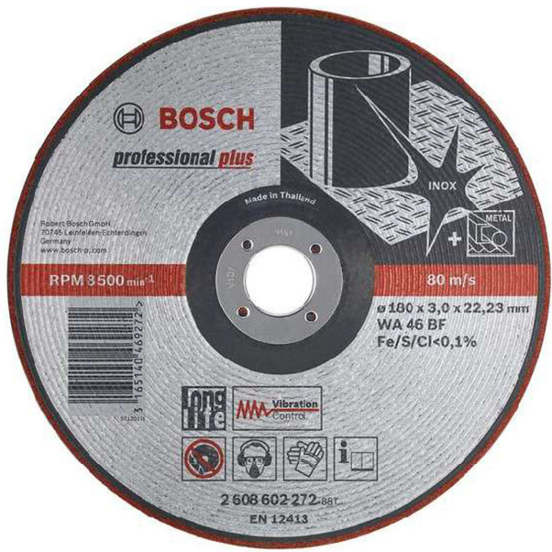 2608602217 BOSCH Disc pentru inox semiflexibil 115x22.33x3mm