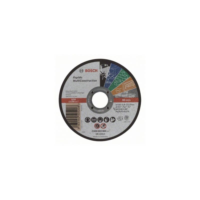 2608602385 BOSCH Disc de taiere Multiconstruct, 125x22.33x1 mm