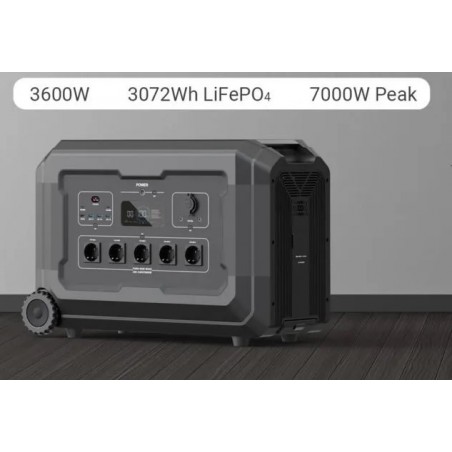 Statie acumulator portabil pentru incarcare rapida FastCharge, LiFePO4, Generator Solar Power Station - 3600W, 3072Wh