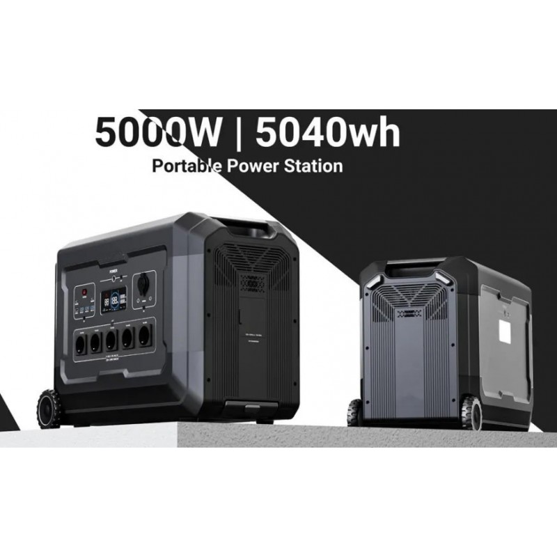 Statie acumulator portabil pentru incarcare rapida FastCharge, LiFePO4, Generator Solar Power Station - 5000W, 5040Wh