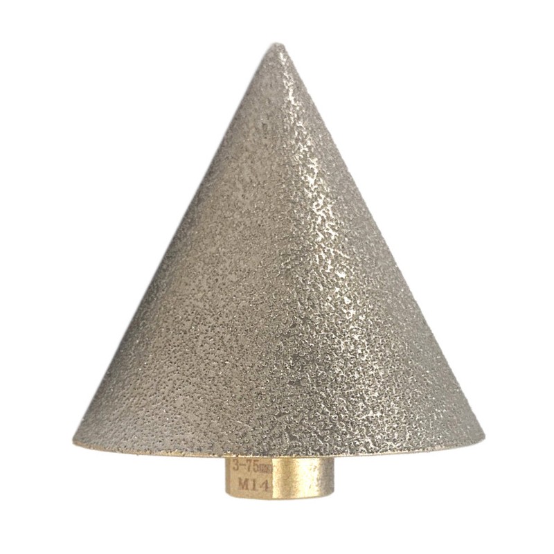 Freza diamantata conica pt. rectificari in placi ceramice, piatra 3-75mm