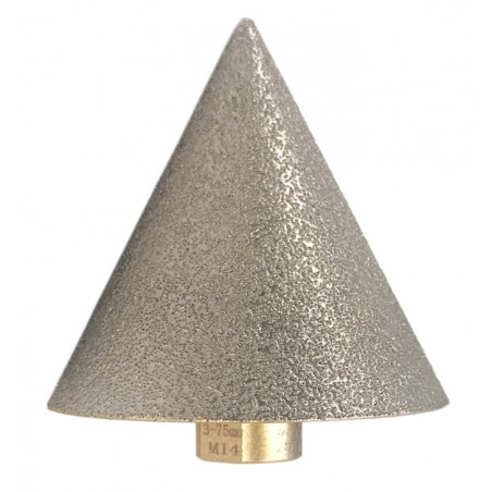 Freza diamantata conica pt. rectificari in placi ceramice, piatra 3-75mm