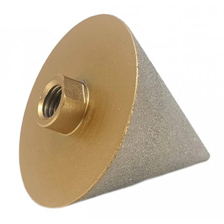 Freza diamantata conica pt. rectificari in placi ceramice, piatra 3-75mm