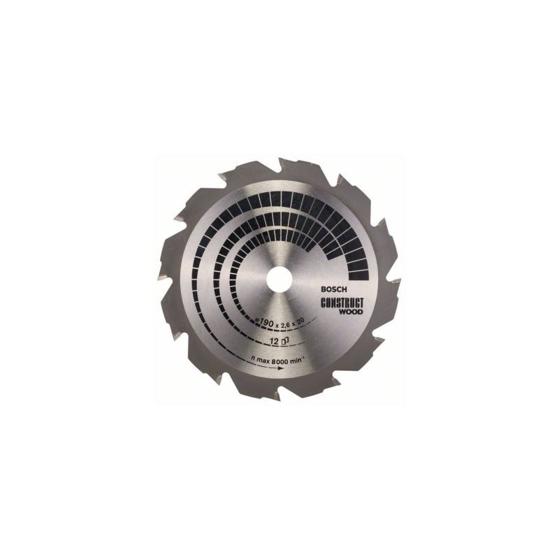 2608641201 BOSCH Panza ferastrau circular pentru lemn, 190x20 mm, 12 T