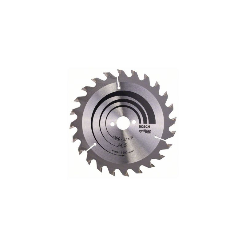 2608640596 BOSCH Panza ferastrau circular pentru lemn, 160x20 mm, 24 T