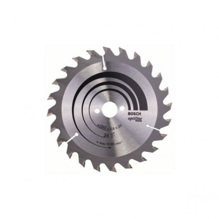 2608640596 BOSCH Panza ferastrau circular pentru lemn, 160x20 mm, 24 T
