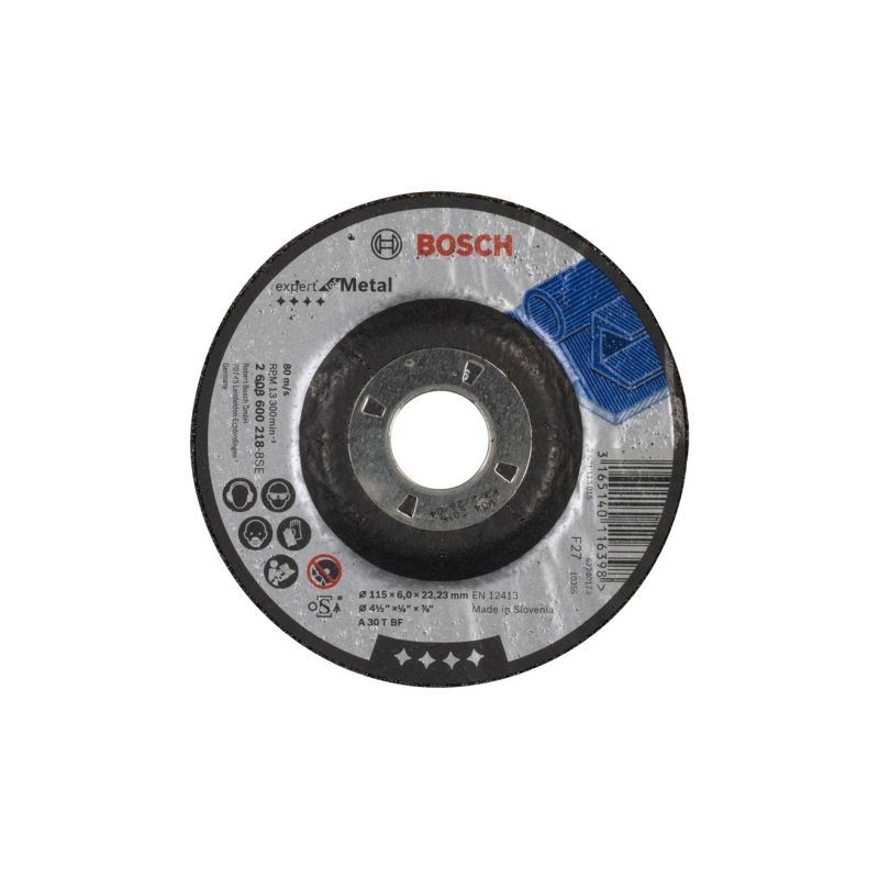 2608600218 BOSCH Disc profesional pentru polizat metal, 115x22.2x6 mm