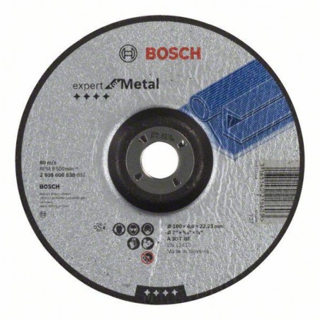 2608600538 BOSCH Disc profesional pentru polizat metal, 180x22.2x4.8mm