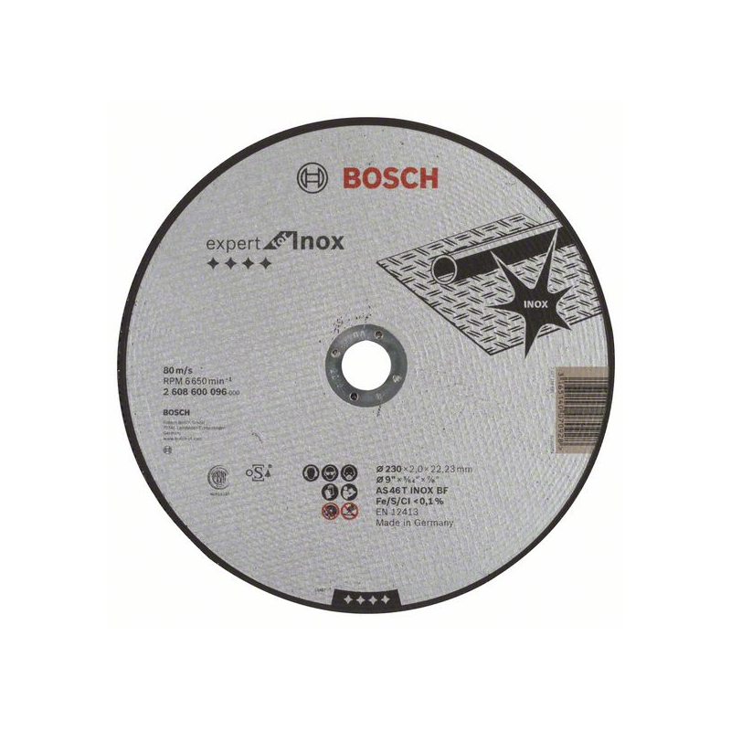 2608600096 BOSCH Disc profesional taiere inox, 230x22.2x2.0 mm