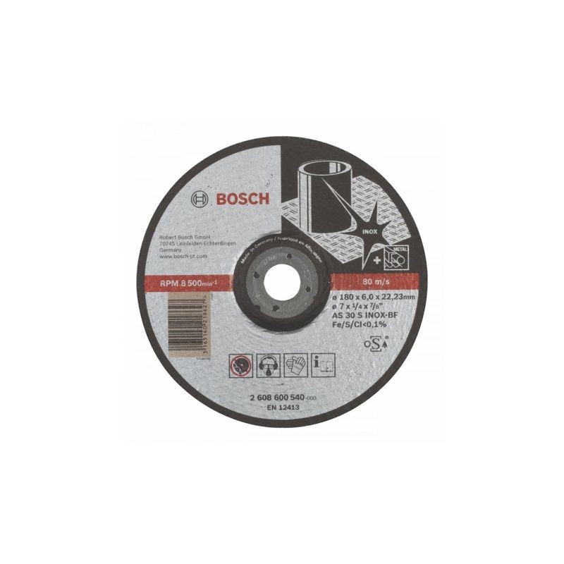 2608600540 BOSCH Disc abraziv pentru polizarea inoxului, 180x22.2x6 mm