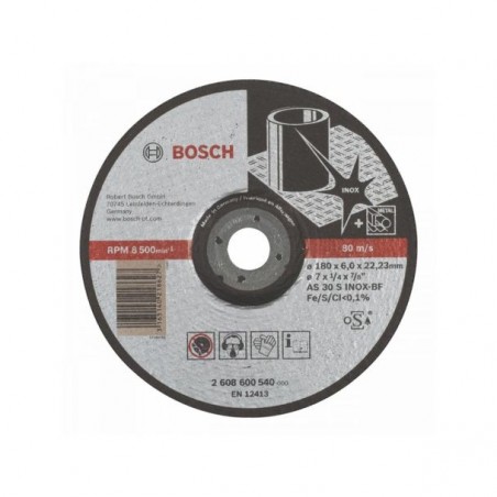 2608600540 BOSCH Disc abraziv pentru polizarea inoxului, 180x22.2x6 mm