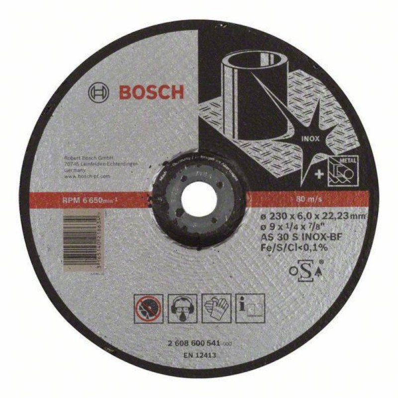 2608600541 BOSCH Disc abraziv pentru polizarea inoxului, 230x22.2x6 mm