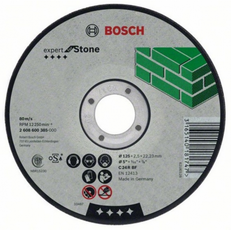 2608600385 BOSCH Disc de taiere piatra, 125x22.23x2.5 mm