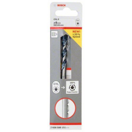 2608588151 BOSCH Burghiu pentru beton, prindere cilindrica,8x50x100mm
