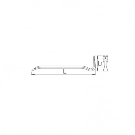608821 UNIOR Levier pentru dulgher, L 1000 mm, L1 120 mm