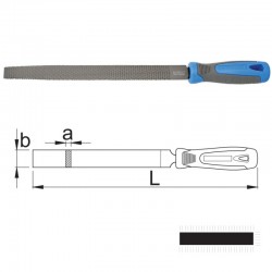 613038 UNIOR Raspila dreptunghiulara cu maner, 325x200 mm