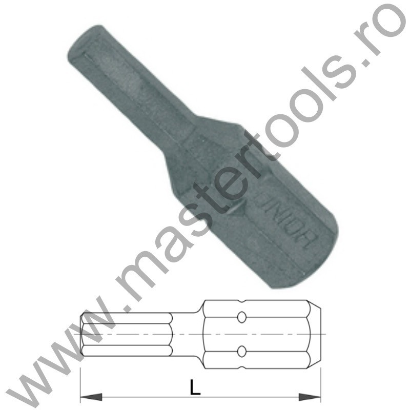 602431 UNIOR Set 3 biti hexagonal 5/16” Forma C8 - profil hexagon HX 5