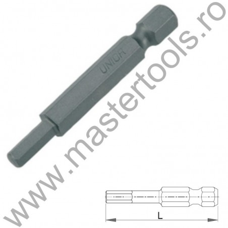 602526 UNIOR Set 3 biti hexagonal 1/4” Forma E 6.3-profil hexagon HX 3