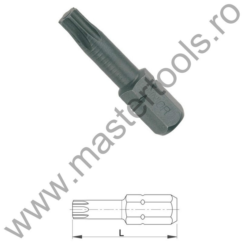 602436 UNIOR Set 3 biti hexagonal 5/16” Forma C 8 - profil TORX TX 25