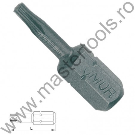 602408 UNIOR Set 3 biti hexagonal 1/4" Forma C 6.3 - profil TORX T 9
