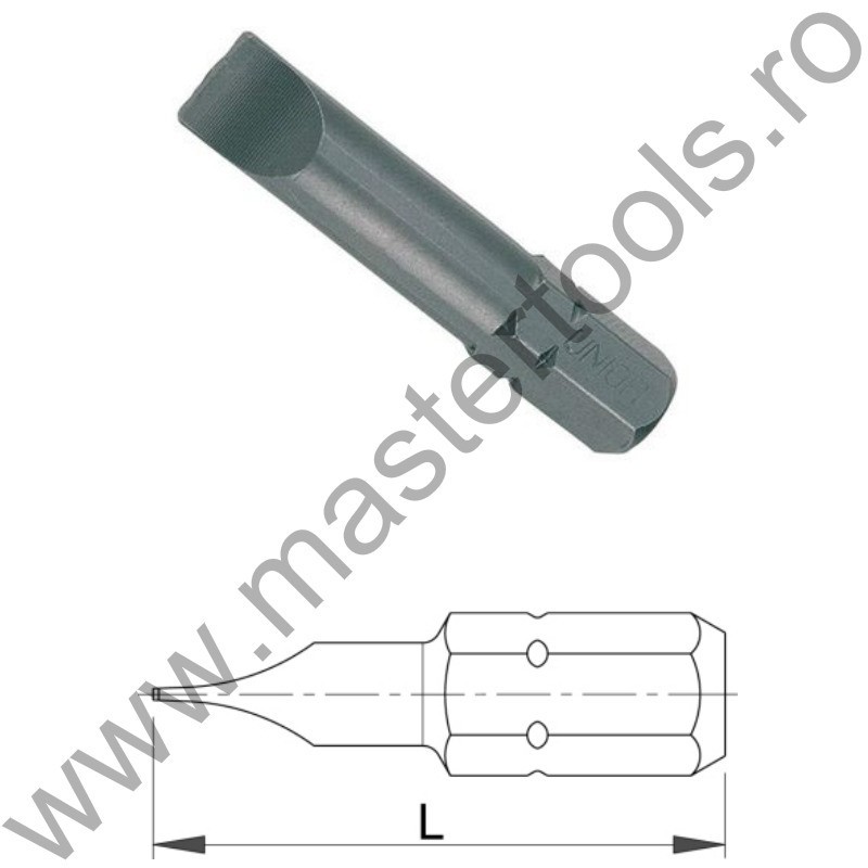 602415 UNIOR Set 3 biti hex 5/16" Forma C 8 - profil lat, 1.2x6.5 mm