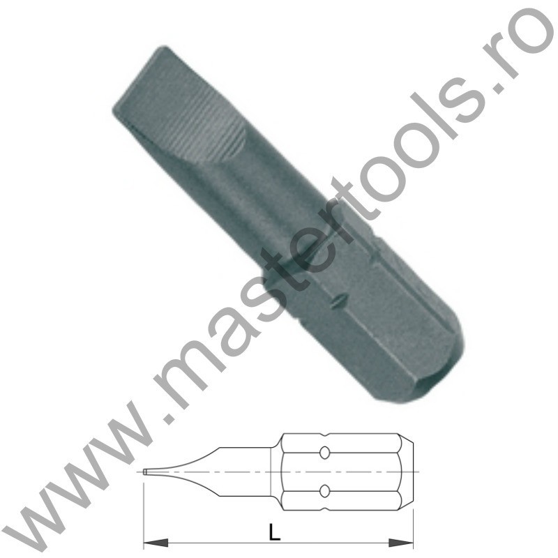 602370 UNIOR Set 3 biti hexagonali 1/4" Forma C 6.3 - profil lat, 0.5x3.0 mm