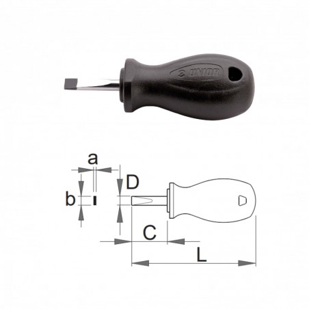 616400 UNIOR Surubelnita lata, 1.0x5.5 mm, varianta Stubby