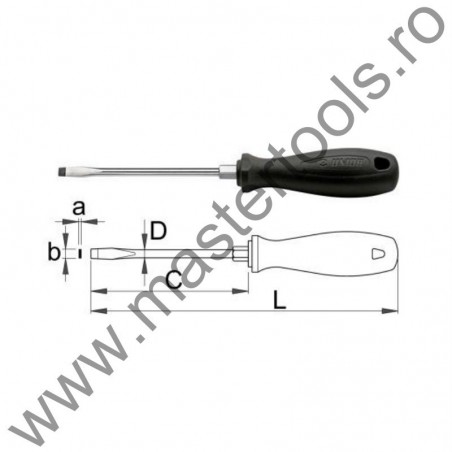 616356 UNIOR Surubelnita lata, 1.2 x 8.0 mm, lungime 285 mm