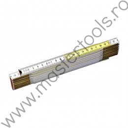STANLEY 0-35-458 Metru de tamplarie vopsit in alb si galben