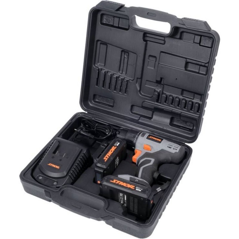 STHOR Autofiletanta acumulator 2xLi-Ion 20V,2Ah,26Nm+incarcator