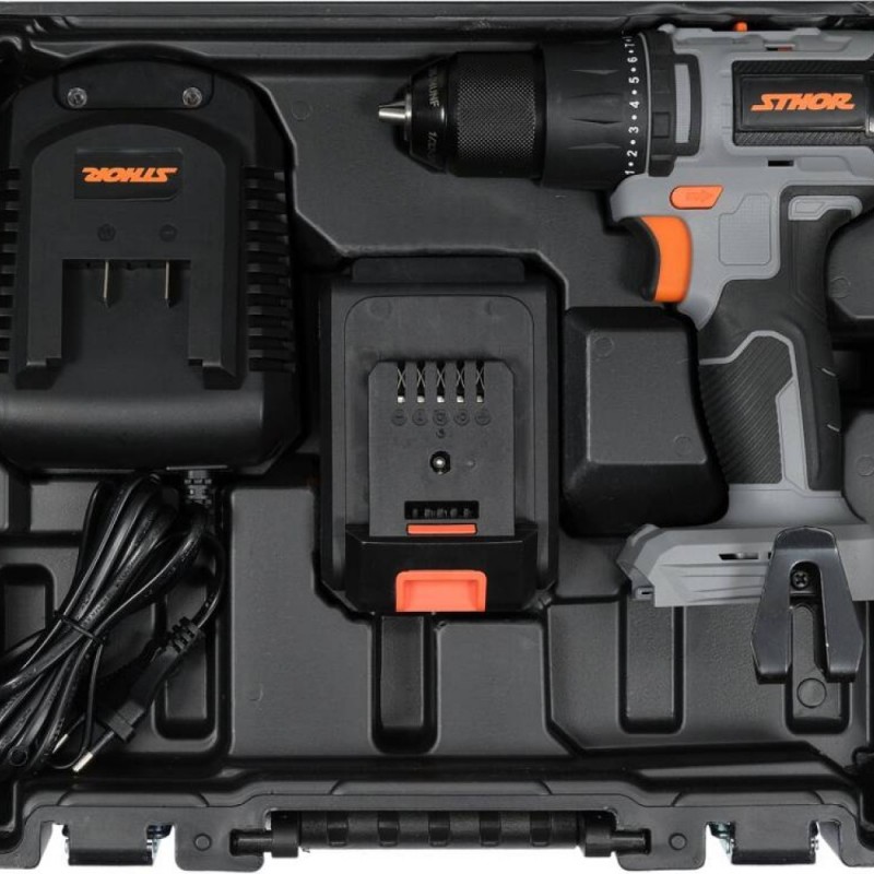 STHOR Autofiletanta cu Li-Ion 20V, 2.0Ah, 45Nm, motor fara perii