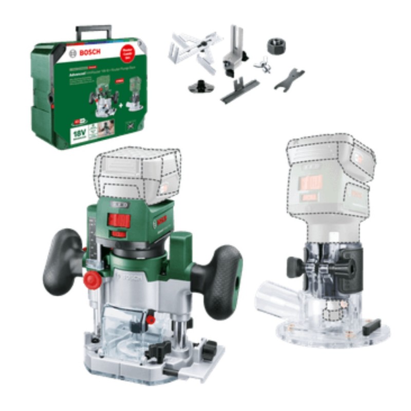 06039D5002 BOSCH Set combinat masina frezat compatibila cu  Li-Ion 18V