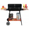 99911 LUND Gratar carbune cu rafturi 53x33cm