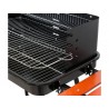 99911 LUND Gratar carbune cu rafturi 53x33cm