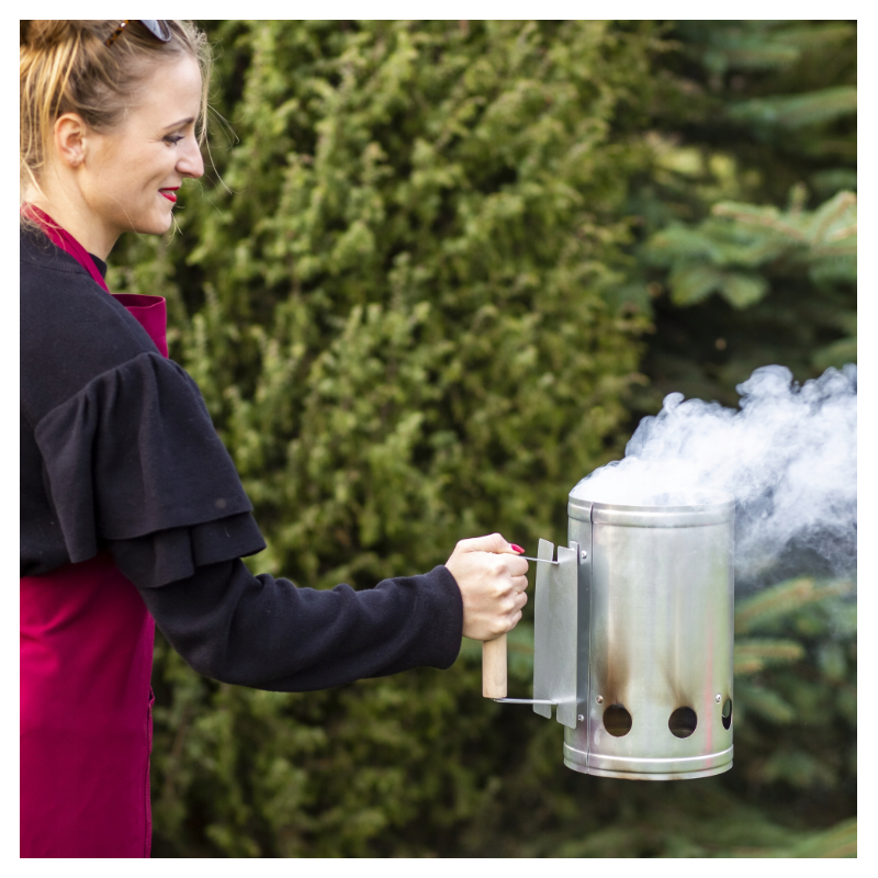 99805 LUND Cos aprindere carbune gratar, otel zincat, 27.5x27x17cm