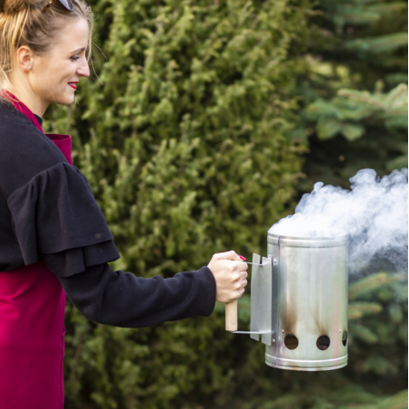 99805 LUND Cos aprindere carbune gratar, otel zincat, 27.5x27x17cm