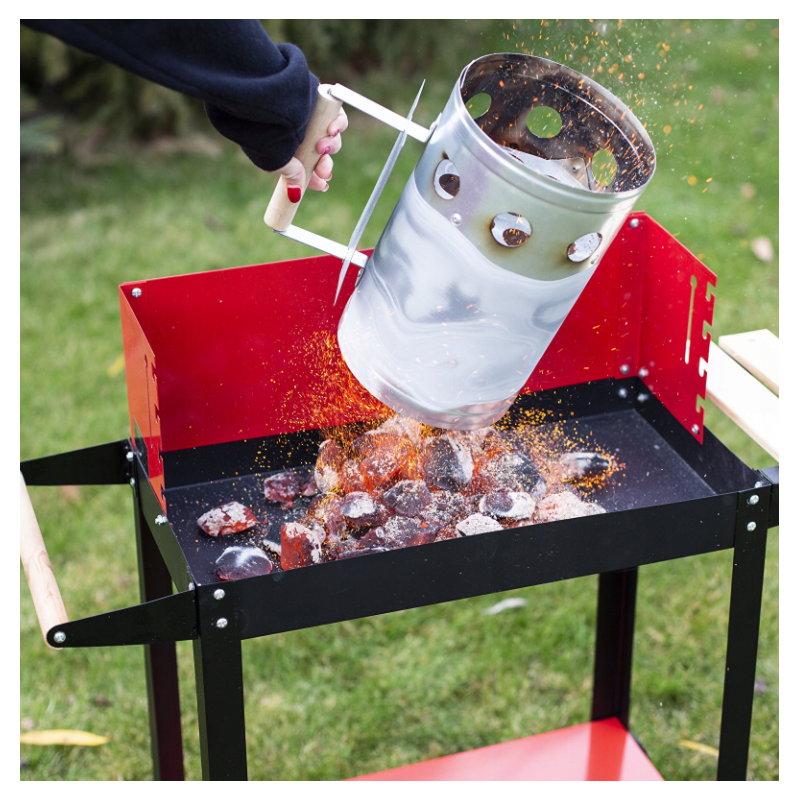 99805 LUND Cos aprindere carbune gratar, otel zincat, 27.5x27x17cm