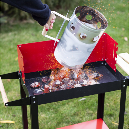 99805 LUND Cos aprindere carbune gratar, otel zincat, 27.5x27x17cm