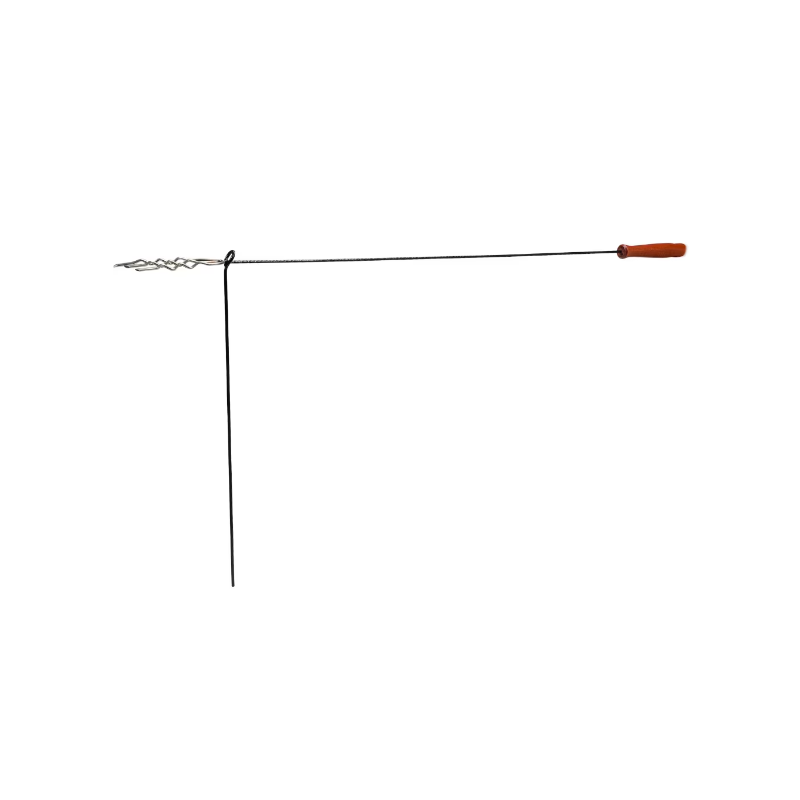 99576 YATO Furca gratar profilata 120cm, Inox/Lemn, Argintiu