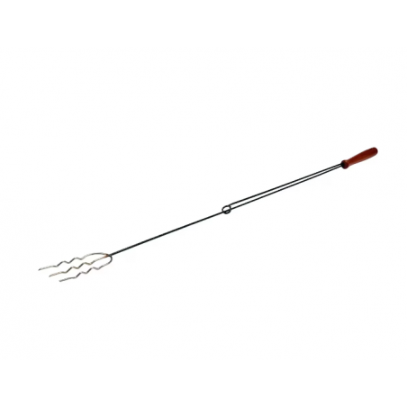 99576 YATO Furca gratar profilata 120cm, Inox/Lemn, Argintiu