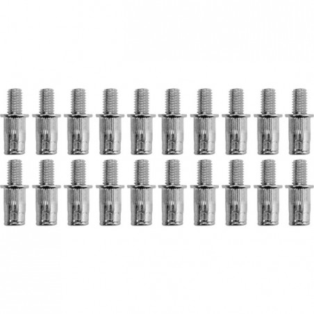 YT-36201 YATO Set 20 suruburi nituibile, marime M5, aluminiu