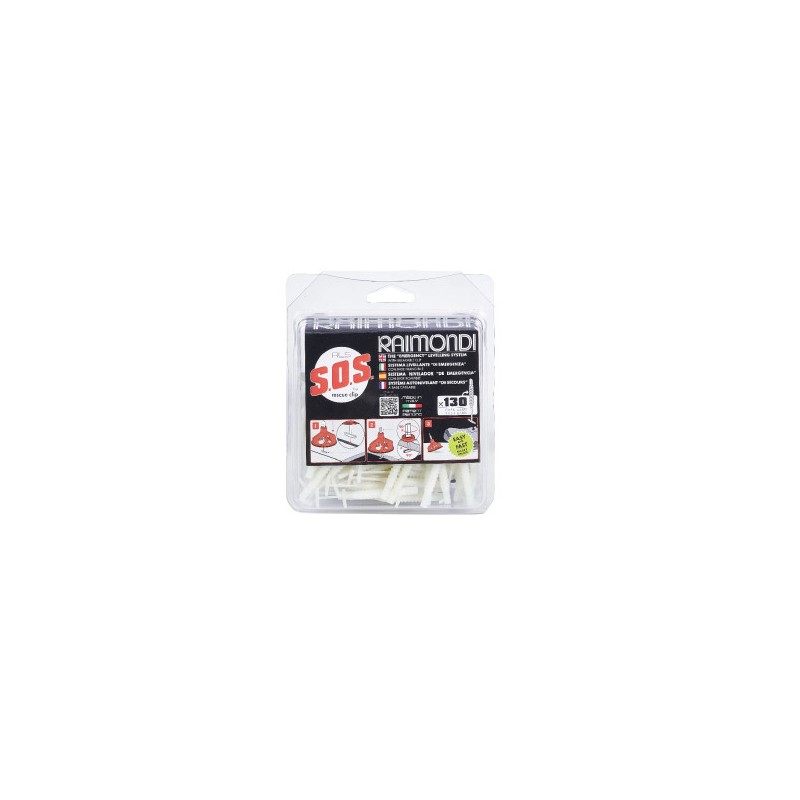 Clipsuri sistem nivelare RLS SOS pt. gresie, faianta si placi - Rost 1.5-5mm - 130 buc