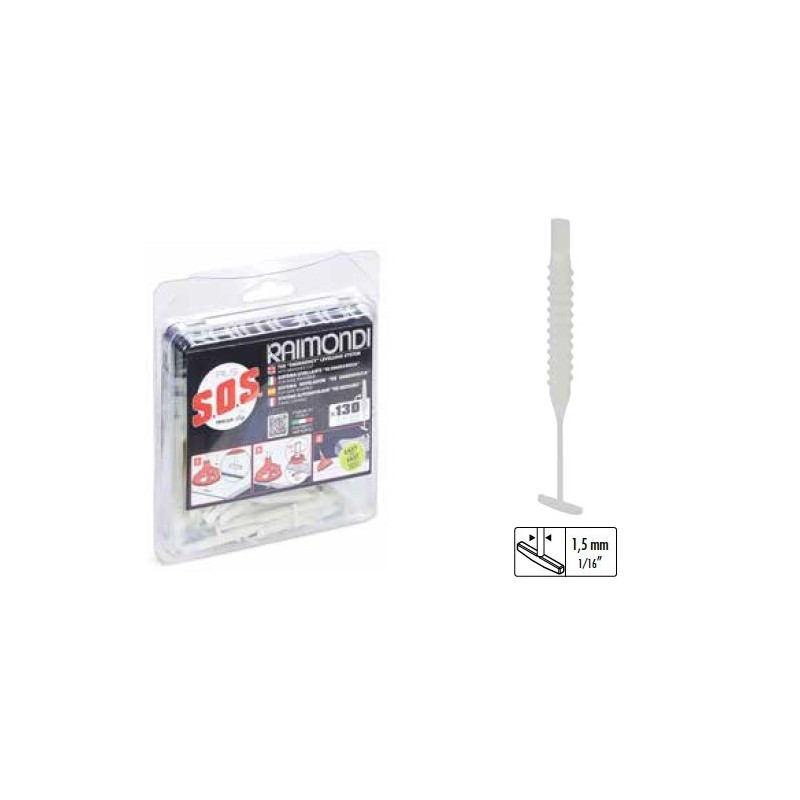 Clipsuri sistem nivelare RLS SOS pt. gresie, faianta si placi - Rost 1.5-5mm - 130 buc