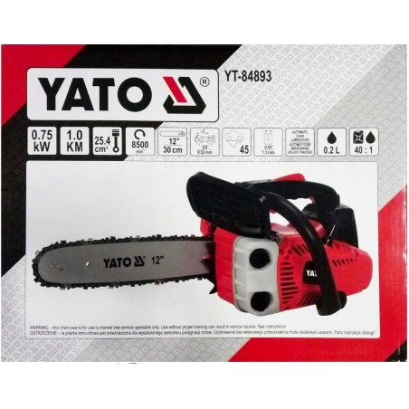 YT-84893 YATO Drujba pe benzina 0.75KW, 25.4 CM3, lama 12"(30 cm)