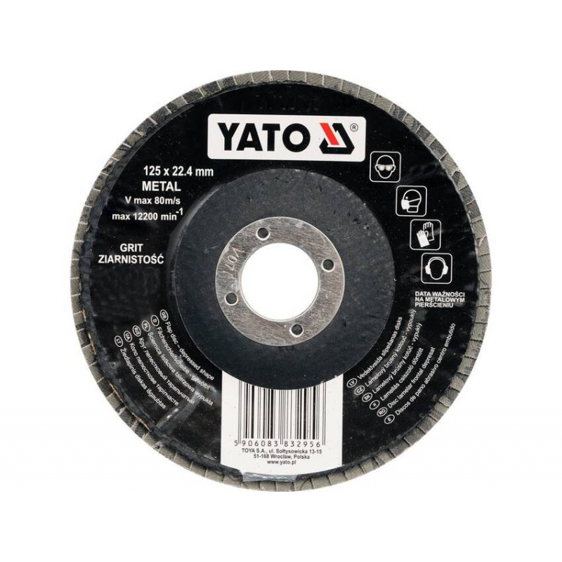 YT-83296 YATO Disc pentru slefuit metal, 125x22.2 mm, granulatie 120