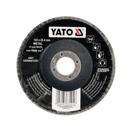 YT-83296 YATO Disc pentru slefuit metal, 125x22.2 mm, granulatie 120