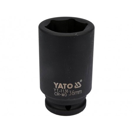 YT-1136 YATO Cheie tubulara hex 36 mm de impact, patrat 3/4", 90 mm