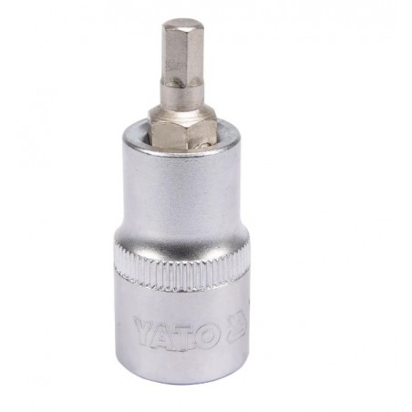 YT-04382 YATO Bit hexagonal 6 mm, cu adaptor prindere patrat 1/2",50mm
