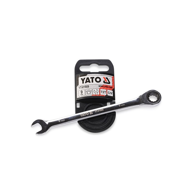YT-01909 YATO Cheie combinata cu clichet , 9 mm